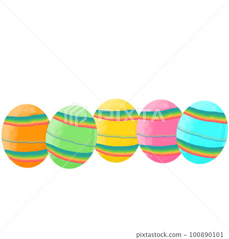 Illustration of colorful easter eggs Illustration of colorful easter eggs 100890101