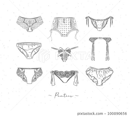 Lace panties collection 100890656