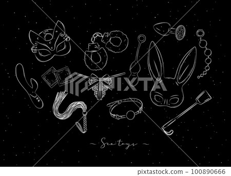 Sex toys and clothing accessory black color Sex toys and clothing accessory black color 100890666