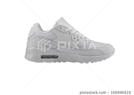 Sport shoes. White sneaker on a white background. Sport shoes. White sneaker on a white background. 100890828