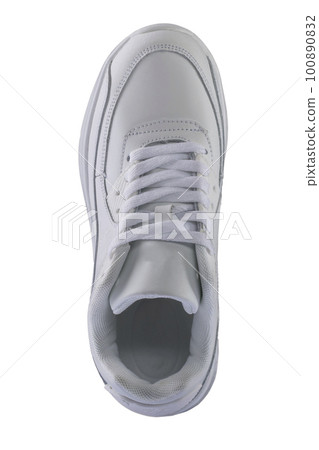 Sport shoes. White sneaker on a white background. 100890832