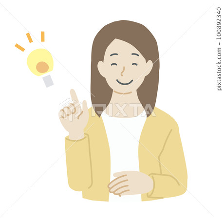 Illustration material of a woman who likes Illustration material of a woman who likes 100892340