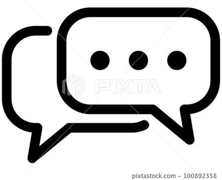 Simple chat or speech bubble icon 100892358