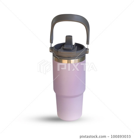 Thermos water bottle. Water bottle wet isolated on background. Thermos water bottle. Water bottle wet isolated on background. 100893033