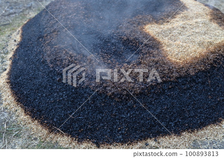 用稻殼製作稻殼炭 100893813