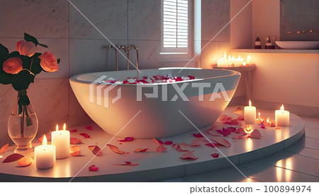 Modern bathroom illustration 100894974