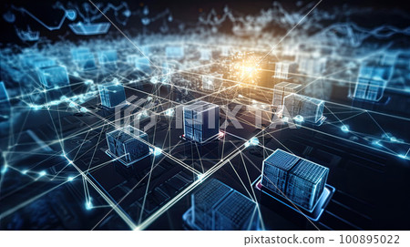 warehouse with pile of cardboxes warehouse with pile of cardboxes 100895022