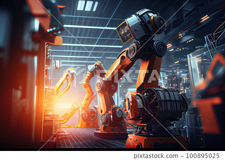 Industrial 4.0, AI generated 100895025