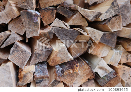 Pile of dry chopped firewood for fireplace as background Pile of dry chopped firewood for fireplace as background 100895655