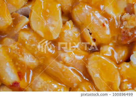 Top view: granola peanut bar - Gozinaki - macro, close up Top view: granola peanut bar - Gozinaki - macro, close up 100896499