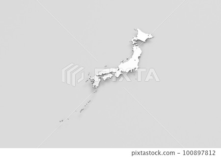 空白立體鳥瞰圖用於演示材料【無北四島】 空白立體鳥瞰圖用於演示材料【無北四島】 100897812