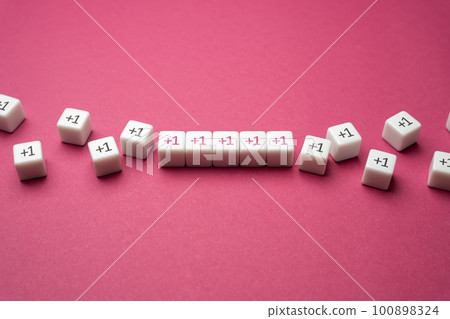 Growing row of blocks plus one. Get support, more help. Sequential addition to the sum. Increase and growth. Accumulation process. Continuation. Strengthening and growth in numbers. Joint efforts. Growing row of blocks plus one. Get support, more help. Sequential addition to the sum. Increase and growth. Accumulation process. Continuation. Strengthening and growth in numbers. Joint efforts. 100898324