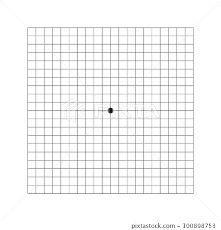 Amsler test grid. Eye scotoma chart. Oculist Vector printable