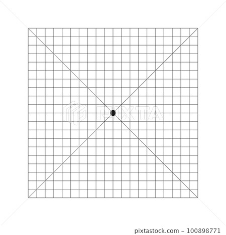 Amsler Eye Scotoma Test Grid. Vector Printable Chart Retina