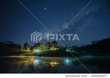 starry sky, nature and sea starry sky, nature and sea 100899877