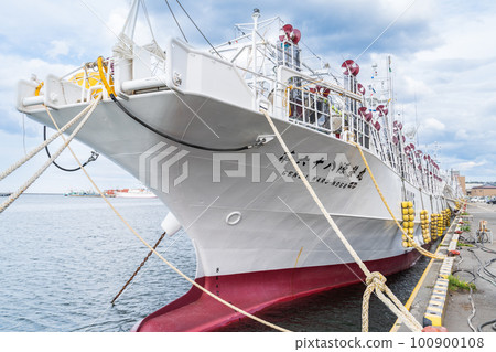 “青森縣”八戶港停泊的魷魚漁船 “青森縣”八戶港停泊的魷魚漁船 100900108