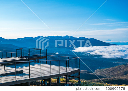 Kurumayama Observation Terrace (viewing Yatsugatake and Mt. Fuji) Kurumayama Observation Terrace (viewing Yatsugatake and Mt. Fuji) 100900576