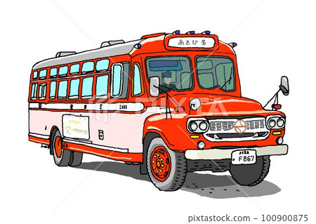 Retro car bonnet bus Retro car bonnet bus 100900875