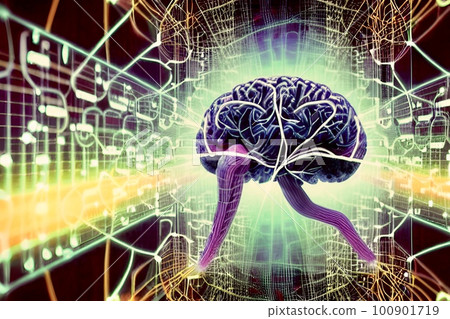 AI artificial intelligence AI created image illustration 100901719