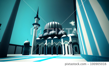 The Blue Mosque, Istanbul, Turkey. Ai generated 100905016