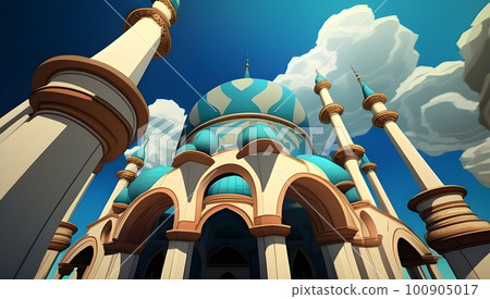 The Blue Mosque, Istanbul, Turkey. Ai generated 100905017