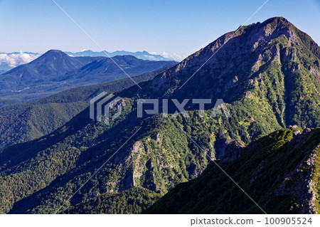 從八岳和權現山看阿彌陀山、立科山和妙高山 從八岳和權現山看阿彌陀山、立科山和妙高山 100905524