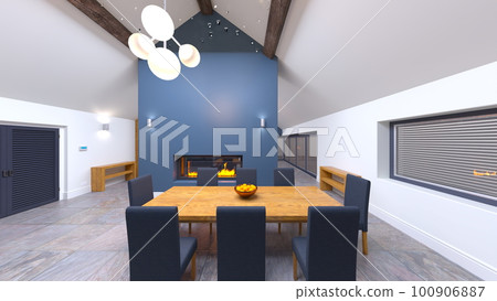 Living room with fireplace Living room with fireplace 100906887