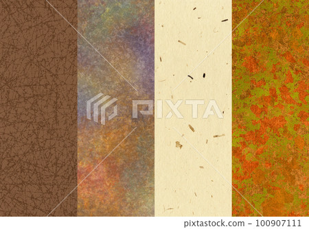 Autumn design Japanese paper set with layered autumn leaves, harvest, rice straw, and rice field scenery Autumn design Japanese paper set with layered autumn leaves, harvest, rice straw, and rice field scenery 100907111