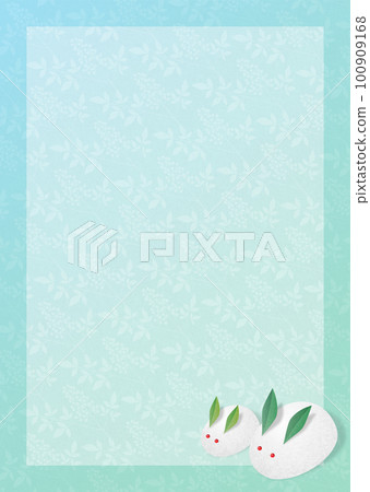 Snow rabbit parent and child Nanten pattern 100909168