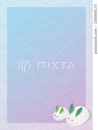 Snow rabbit parent and child Nanten pattern 100909173