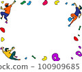 Person bouldering with space 100909685
