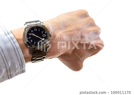 watch worn on a man's wrist watch worn on a man's wrist 100911170
