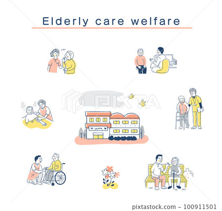 Various care welfare image sets Various care welfare image sets 100911501