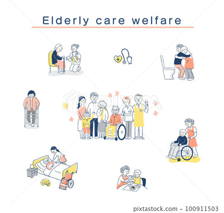 Various care welfare image sets Various care welfare image sets 100911503