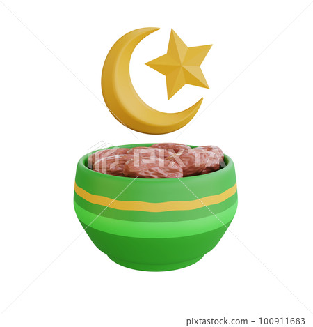 3d rendering Date palm ramadan icon 3d rendering Date palm ramadan icon 100911683