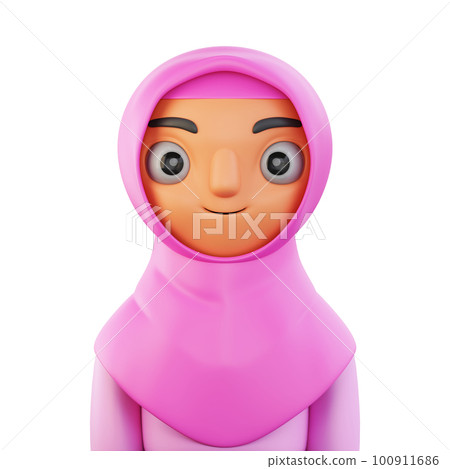 3d rendering muslim woman ramadan icon 3d rendering muslim woman ramadan icon 100911686