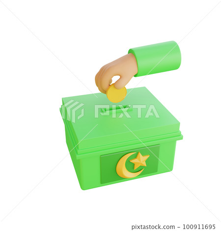 3d rendering hand gesture alms ramadan icon 3d rendering hand gesture alms ramadan icon 100911695