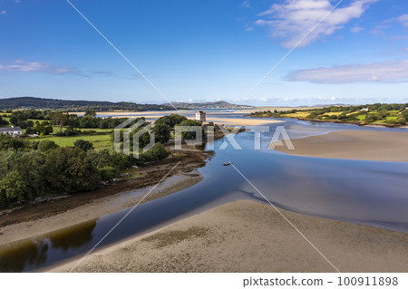 Aerial view of Castle Dow and Sheephaven Bay in Creeslough - County Donegal, Ireland Aerial view of Castle Dow and Sheephaven Bay in Creeslough - County Donegal, Ireland 100911898