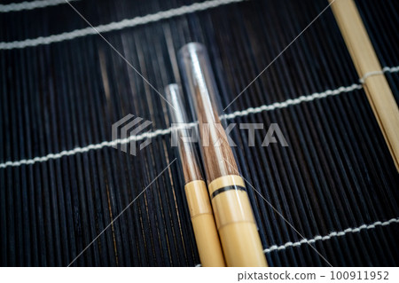 An unused calligraphy brush and protective cap An unused calligraphy brush and protective cap 100911952