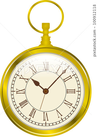 Image illustration of a cool golden pocket watch Image illustration of a cool golden pocket watch 100912118