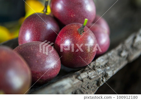 百香果，水果，熱區果，樹盤，成熟，百香果，水果，熱帶水果， 100912180