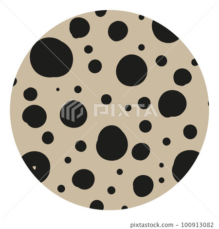 Set of round abstract shapes, backgrounds, patterns, icons for social networks. Drawn doodle shapes, curves, lines, spots, drops. Fashionable modern trend. Vector illustration 100913082