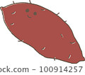 simple sweet potato cute character 100914257