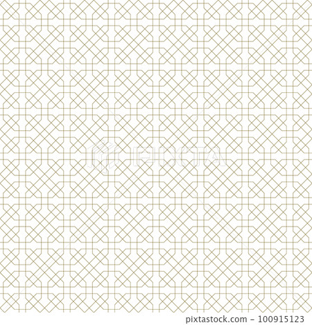 Seamless arabic geometric ornament in brown color. Seamless arabic geometric ornament in brown color. 100915123