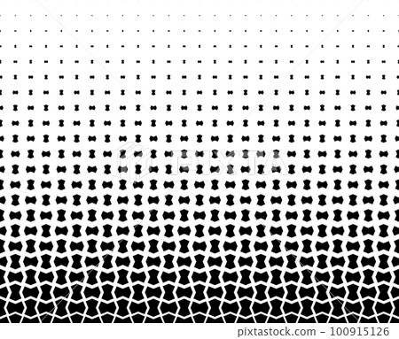 Geometric pattern of black figures on a white background.Seamless in one direction. Geometric pattern of black figures on a white background.Seamless in one direction. 100915126