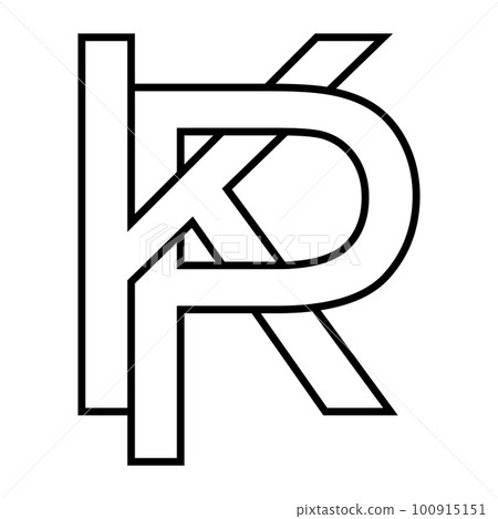 Logo sign kp pk, icon double letters logotype p k Logo sign kp pk, icon double letters logotype p k 100915151