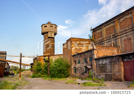 The territory of the old abandoned factory in Tula, industrial tourism The territory of the old abandoned factory in Tula, industrial tourism 100915725