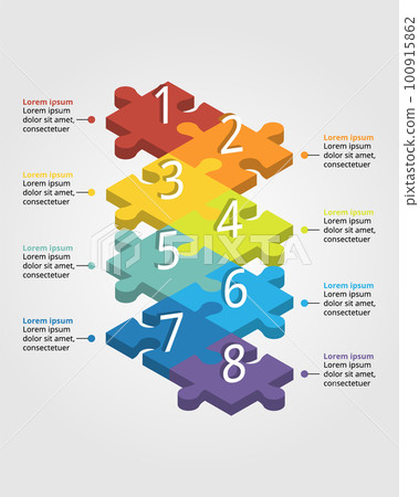 jigsaw timeline template for infographic for presentation for 8 element jigsaw timeline template for infographic for presentation for 8 element 100915862