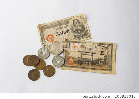 Old bills and old coins Old bills and old coins 100916013