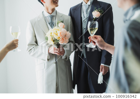 LGBT marriage bridal photo image 100916342
